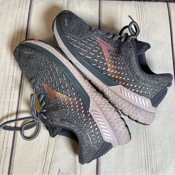 Brooks Adrenaline GTS 21 Running Shoes Grey/Lilac Women Sz 8.5 D Indoor/Outdoor - Picture 8 of 8